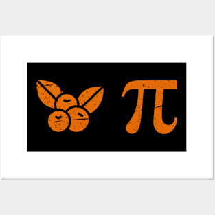 Pi Day Shirt - Cranberry Pi Algebra Math Symbol π Posters and Art